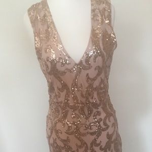 Gorgeous glam rose gold sequin gown